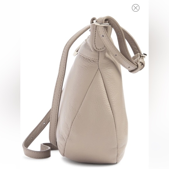 Christopher Kon Celi Small Leather Crossbody Bag in light grey. - Picture 4 of 14